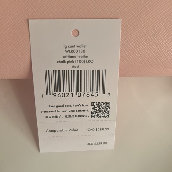 New Kate Spade chalk pink continental wallet - Picture 7 of 7